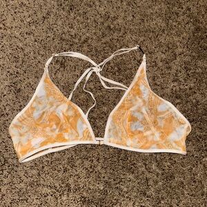 Orange and White Floral bralette